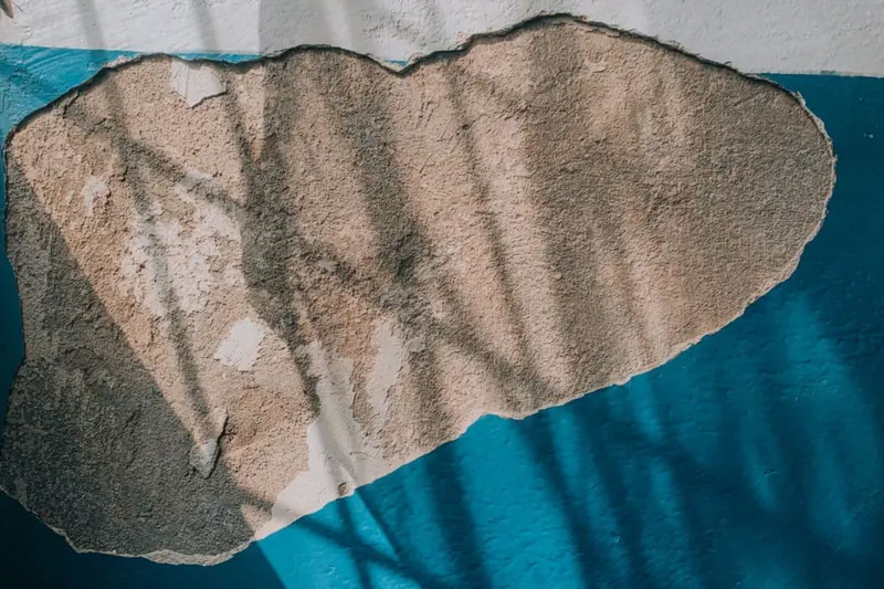 Large patch of paint peeling away from a damp wall, a sign of a hidden leak in Cary, NC homes